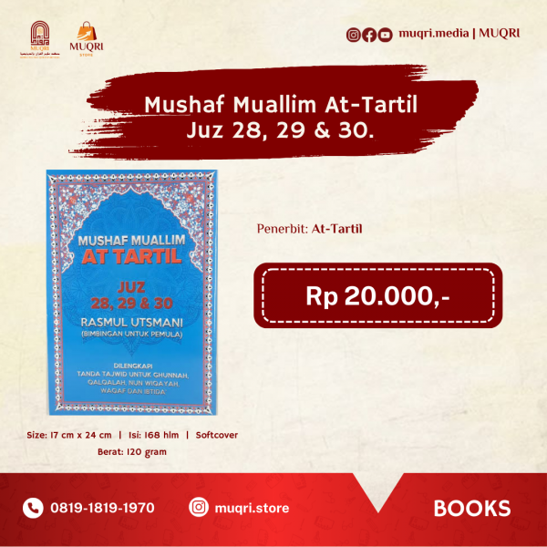 MUSHAF MUALLIM AT TARTIL juz 28, 29 & 30.
